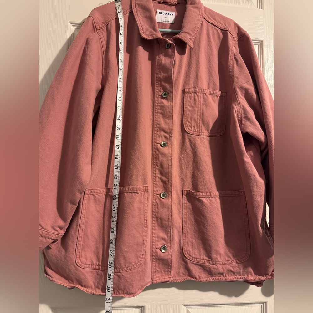 Dusty Rose Denim Oversized Jacket XXL - Picture 9 of 15